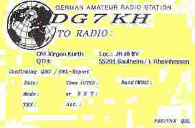 DG7KH qsl